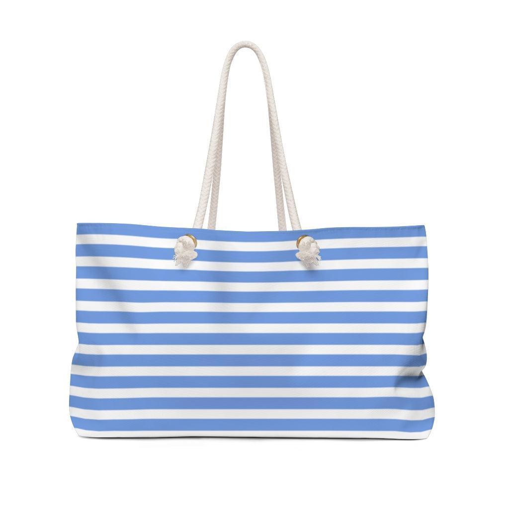 Martha's Vineyard | Blue Stripe Beach Bag - Departures Print Shop