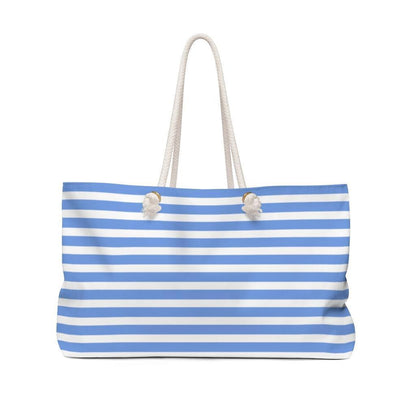 Martha's Vineyard | Blue Stripe Beach Bag - Departures Print Shop