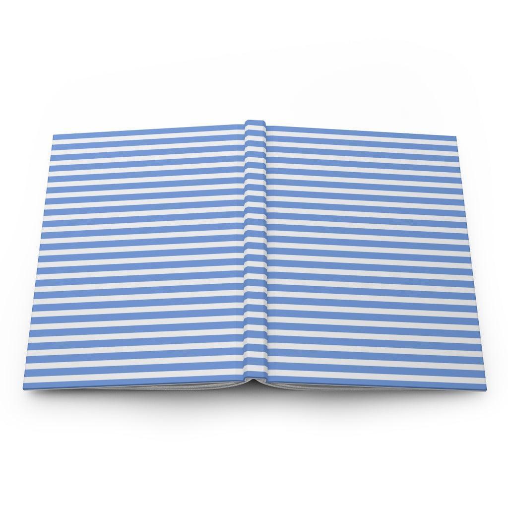 Martha's Vineyard | Blue Striped Hardcover Notebook - Departures Print Shop