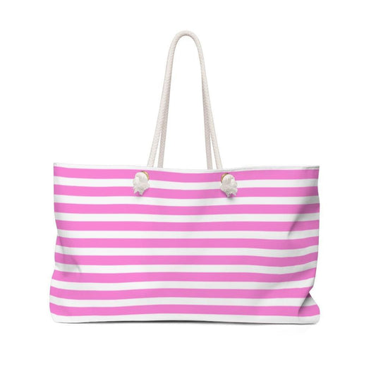 Nantucket | Pink Stripe Beach Bag - Departures Print Shop