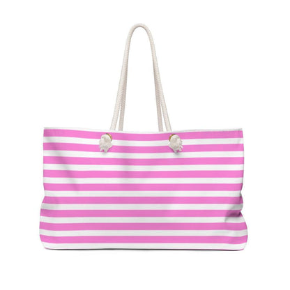 Nantucket | Pink Stripe Beach Bag - Departures Print Shop