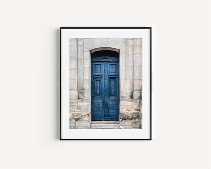 Navy Blue Door | Paris Print - Departures Print Shop