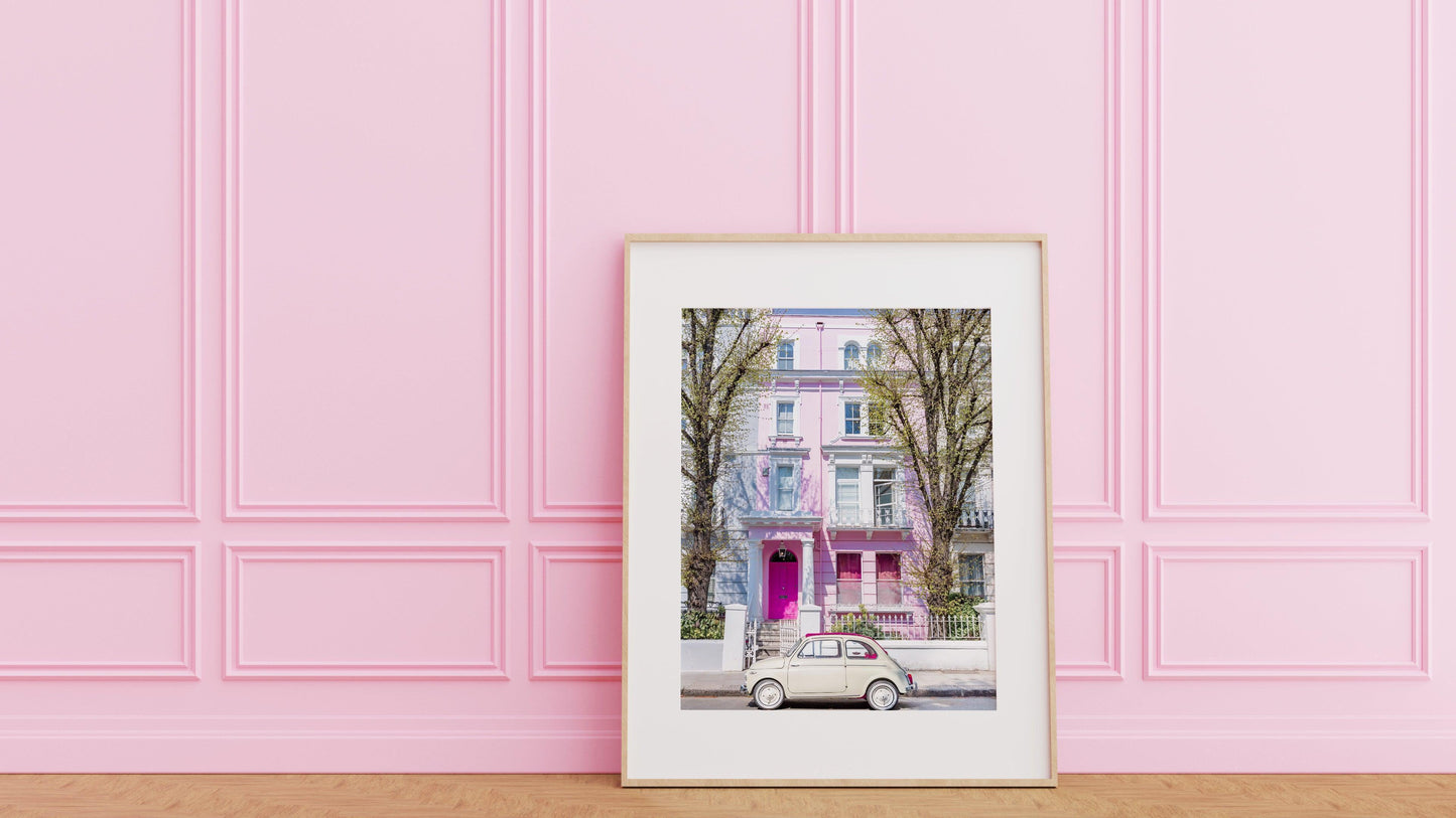 Notting Hill Pink House | London Print - Departures Print Shop