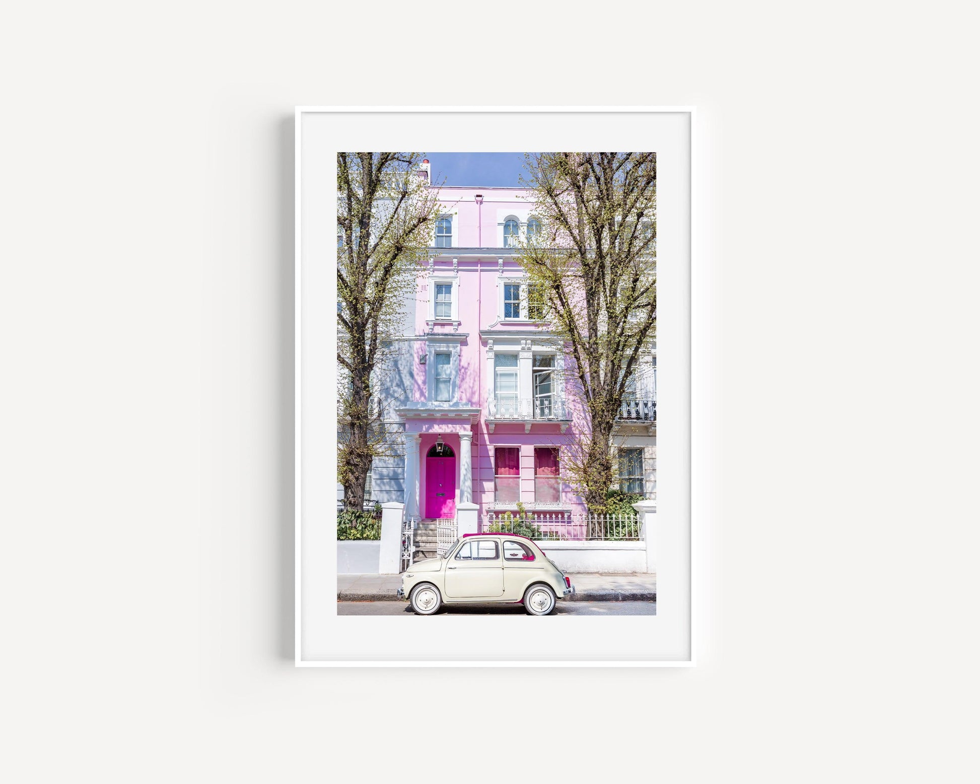 Notting Hill Pink House | London Print - Departures Print Shop