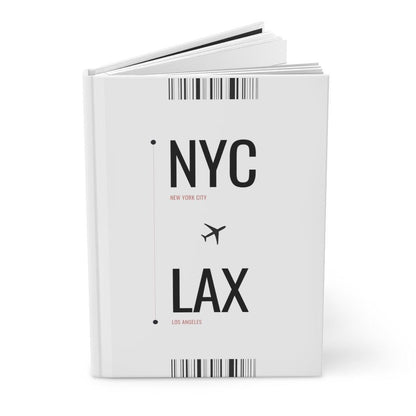 NYC to LAX | Boarding Pass Travel Notebook - Departures Print Shop