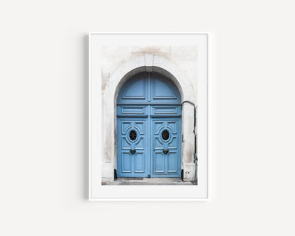 Pale Blue Doorway | Paris Print - Departures Print Shop