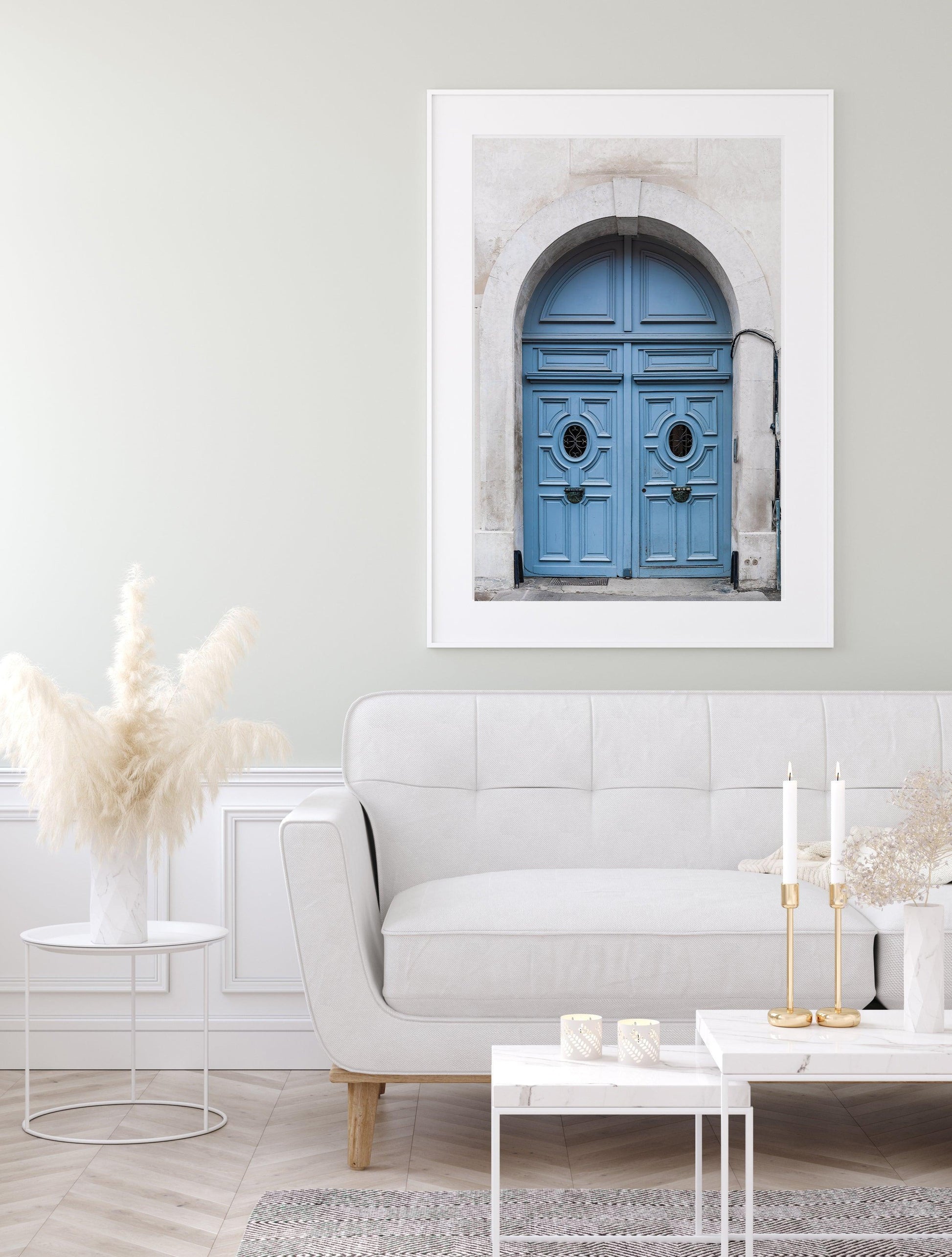 Pale Blue Doorway | Paris Print - Departures Print Shop