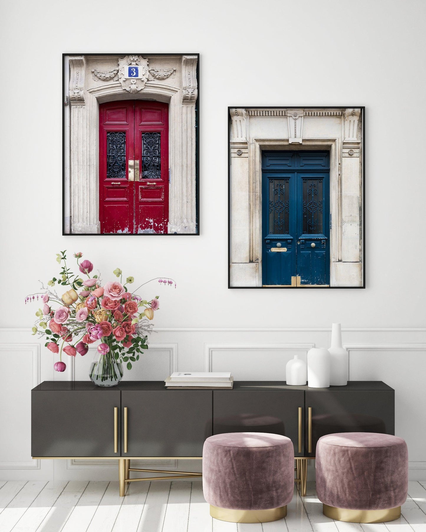 Paris Door Print Set | Set of 2 - Departures Print Shop