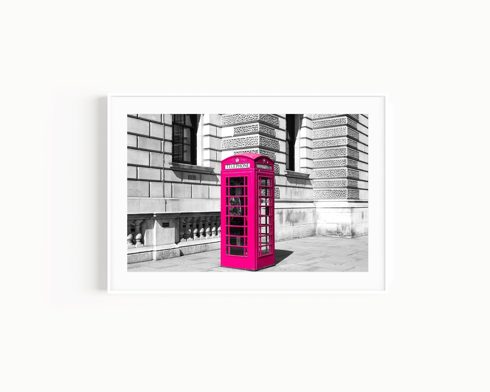 Pink Phone Booth II | London Print - Departures Print Shop