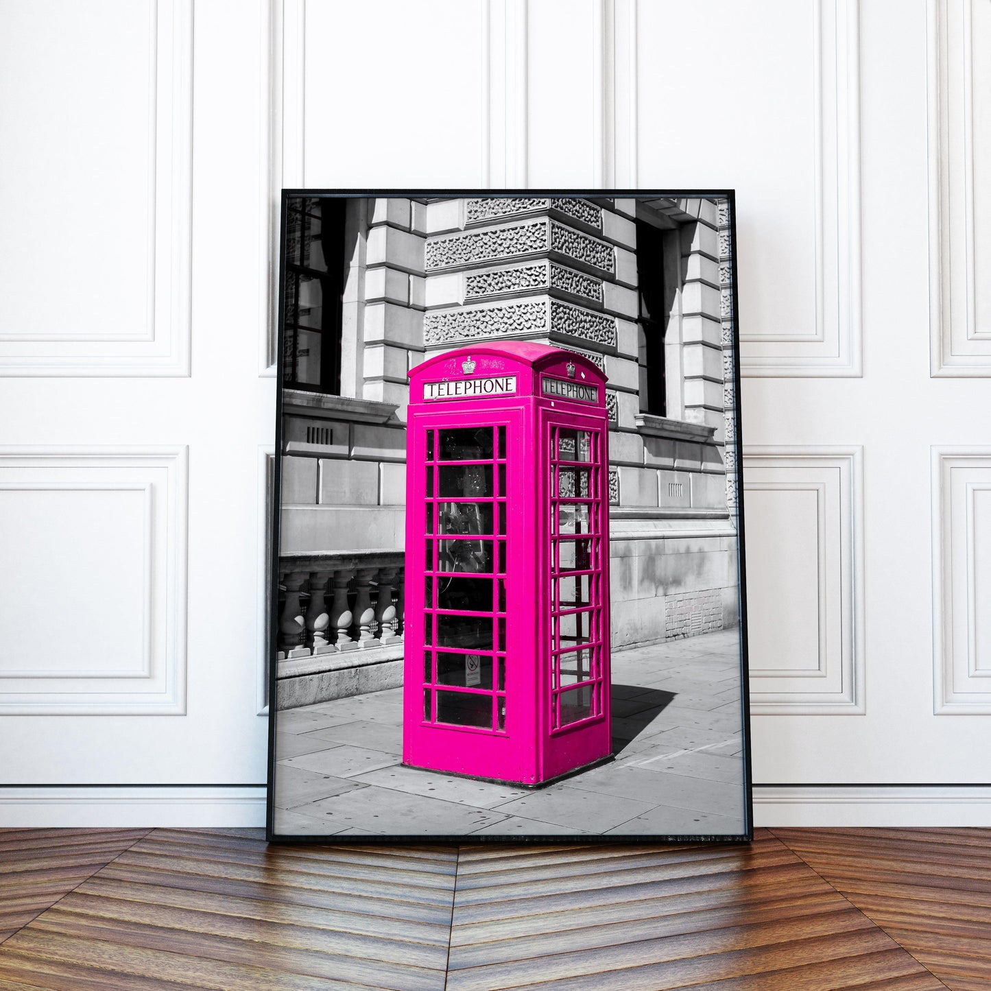 Pink Phone Booth III | London Print - Departures Print Shop