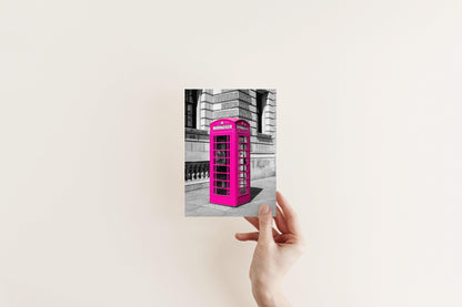 Pink Phone Booth III | London Print - Departures Print Shop