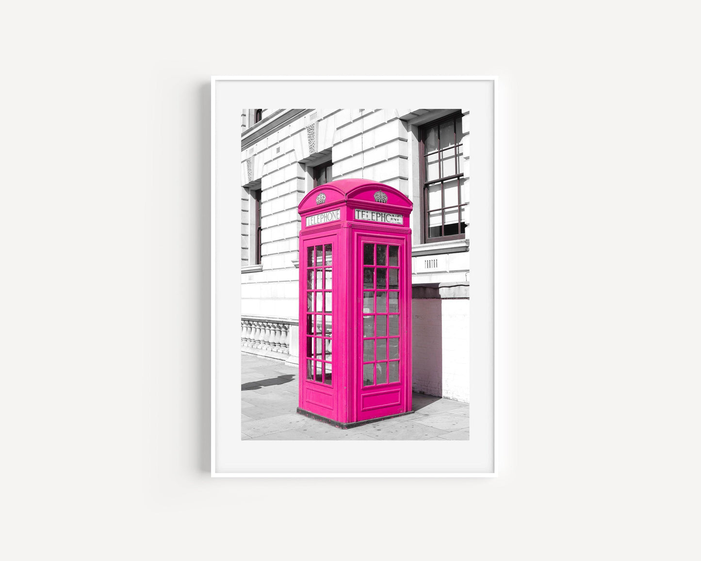 Pink Phone Booth | London Print - Departures Print Shop