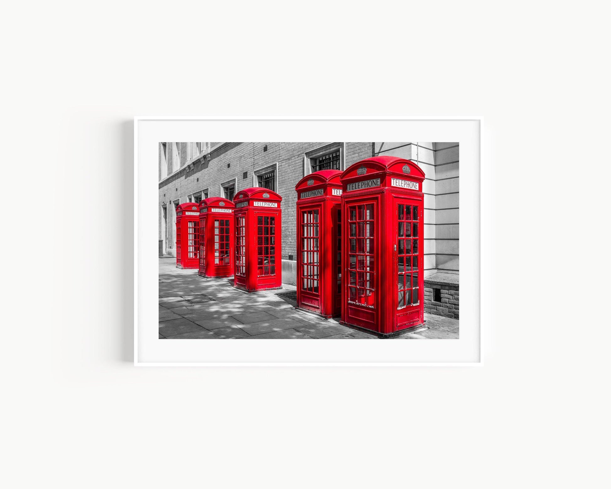 Red Phone Booths | London Print - Departures Print Shop