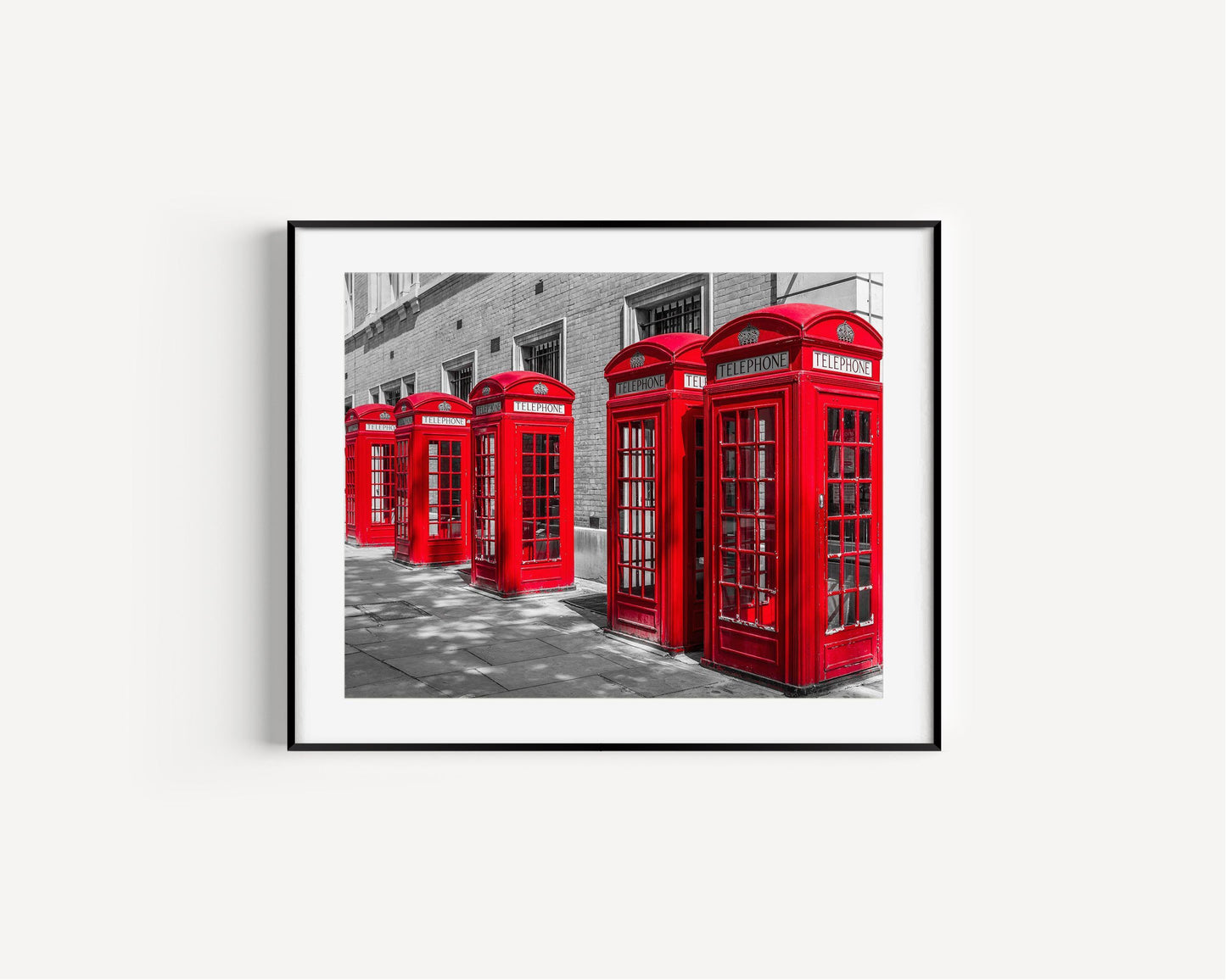 Red Phone Booths | London Print - Departures Print Shop