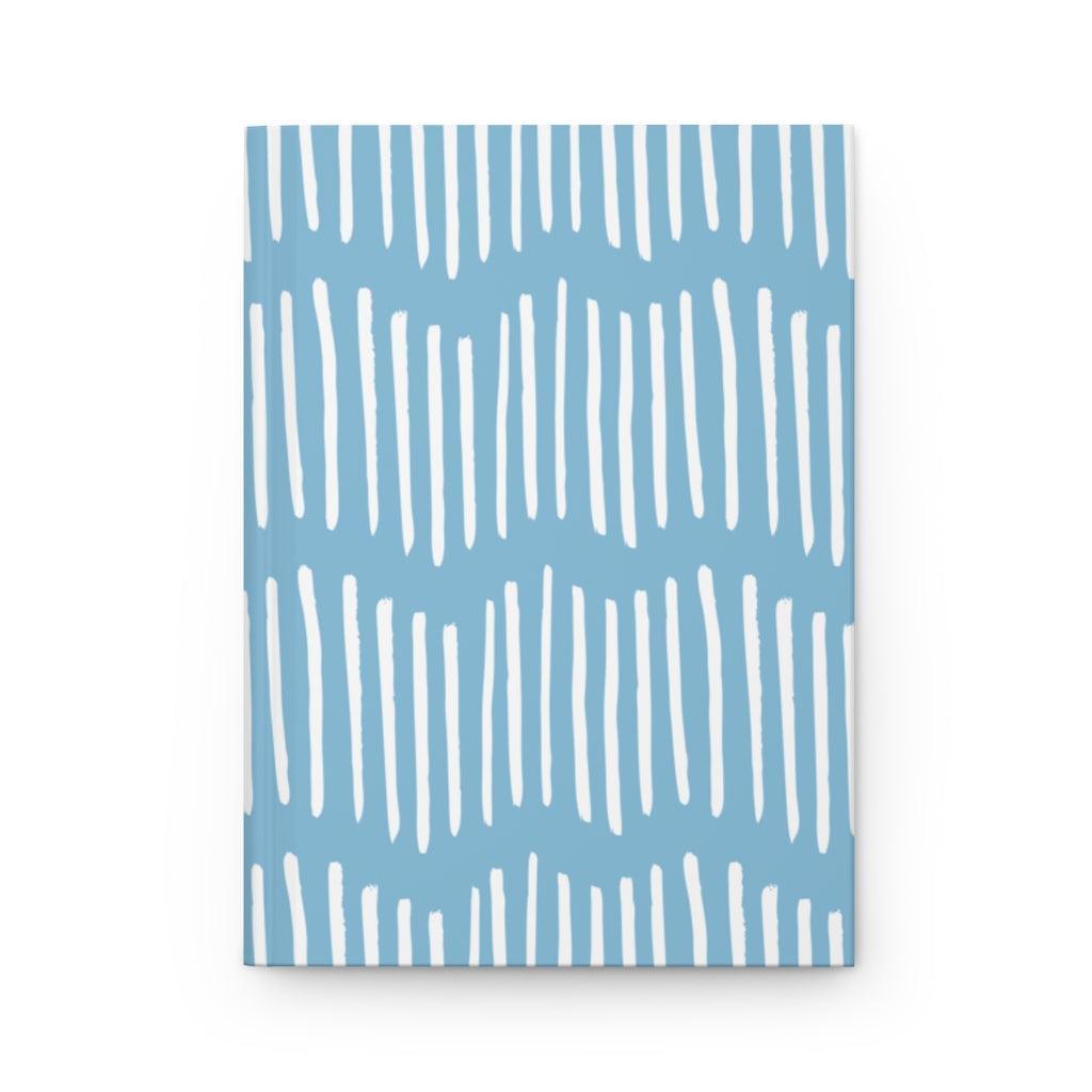 Sky Blue | Blue Striped Hardcover Notebook - Departures Print Shop