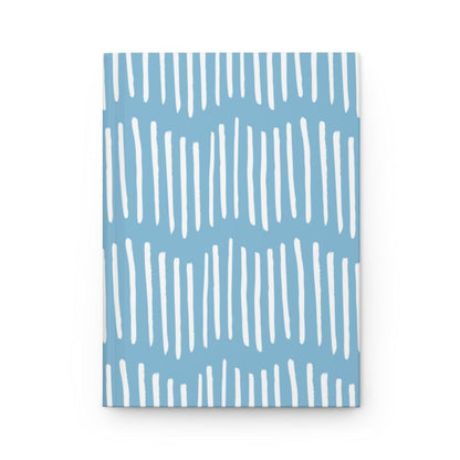 Sky Blue | Blue Striped Hardcover Notebook - Departures Print Shop