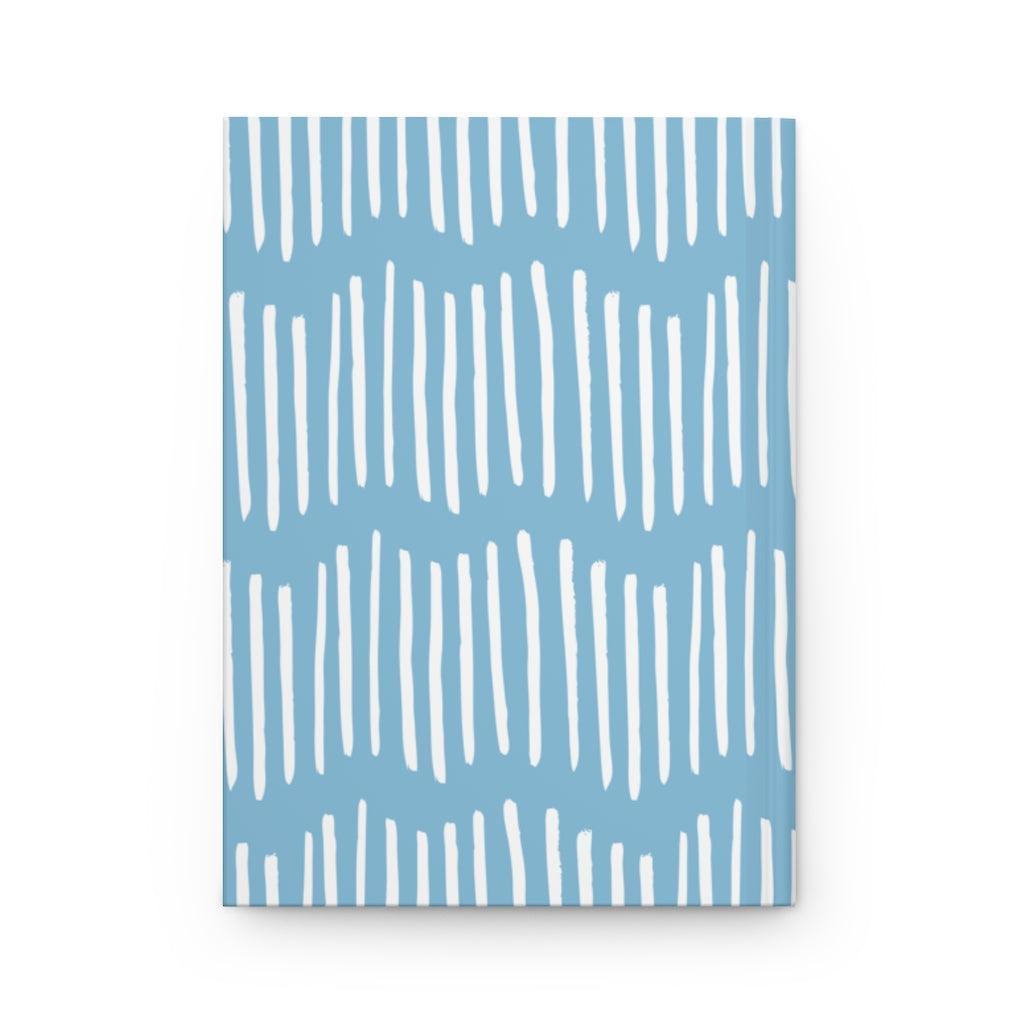 Sky Blue | Blue Striped Hardcover Notebook - Departures Print Shop