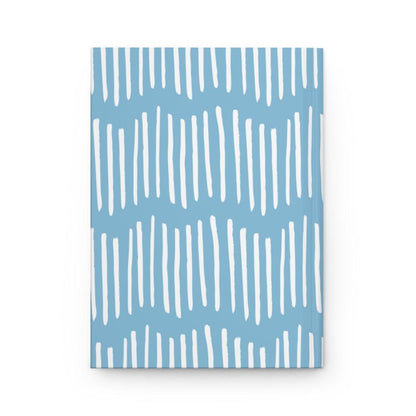 Sky Blue | Blue Striped Hardcover Notebook - Departures Print Shop