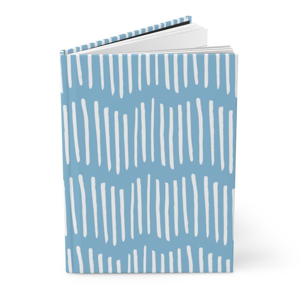 Sky Blue | Blue Striped Hardcover Notebook - Departures Print Shop
