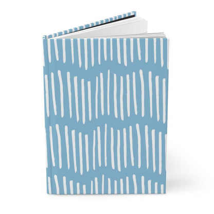 Sky Blue | Blue Striped Hardcover Notebook - Departures Print Shop