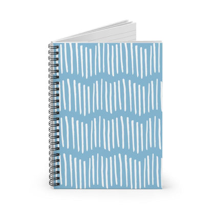Sky Blue | Geometric Print Spiral Notebook - Departures Print Shop