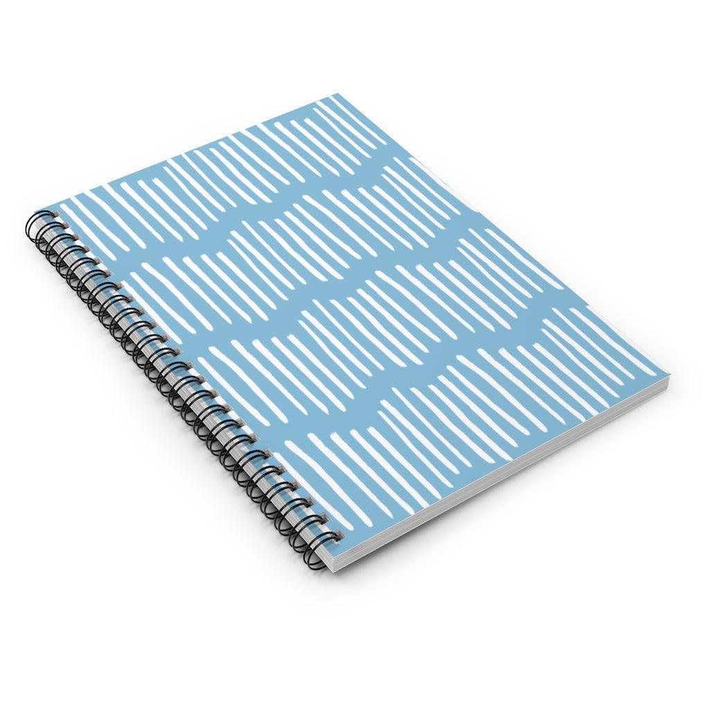 Sky Blue | Geometric Print Spiral Notebook - Departures Print Shop