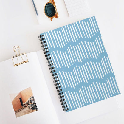Sky Blue | Geometric Print Spiral Notebook - Departures Print Shop