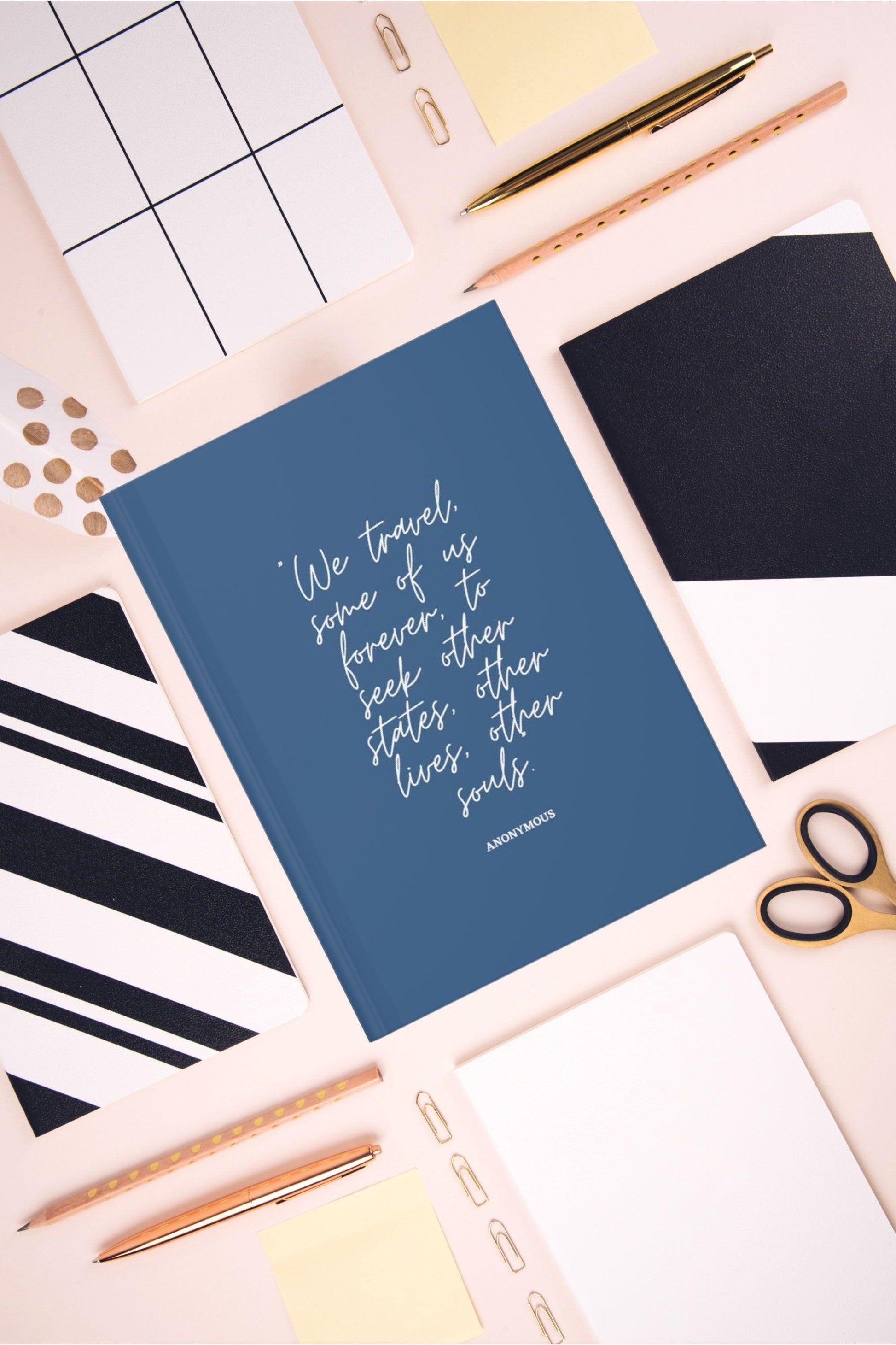Travel Quote | Hardcover Notebook - Departures Print Shop